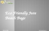 Eco friendly jute beach bags