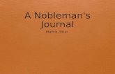 Nobelsman diary entry
