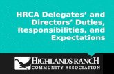 HRCA Delegates and Directors