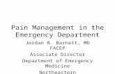 Pain Management In The Emergency Department - Jordan Barnett MD