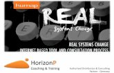Real systems change by horizon p