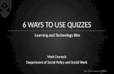Learning Technologies - 6 Ways To Use Online Quizzes