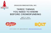 Three things you need to know before crowdfunding - MakerCon NYC - September 17, 2014