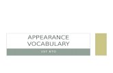 Appearance vocabulary