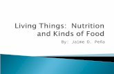 Living Things Nutrition And Kinds Of Food