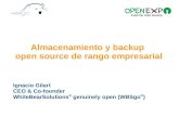 Almacenamiento y backup open source de rango empresarial - WhiteBearSolutions #OpenExpoDay 2014