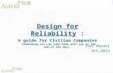 Design for Reliability - Quality Reliabilty Conference 2013