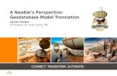 A Newbie's Perspective: Geodatabase Model Translation