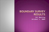 Boundary Survey Results