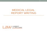Medical Legal Report Writing | Rory Lambert, Lawyer