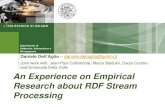An experience on empirical research about rdf stream