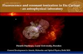 Fluorescence and resonant ionization in astrophysical plasmas, with emphasis on and examples  from the star Eta Carinae