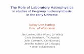 The role of laboratory astrophysics in studies of Fe-group nucleosynthesis in the early Universe
