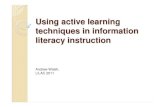 Walsh - Using active teaching techniques in information literacy instruction