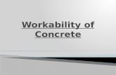 Workability of concrete