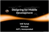dotNet Miami - May 17th, 2012: Will Tartak: Designing for Mobile Development