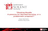 'Mooting Moodle' A panacea for blended learning, or a problematic proposal?