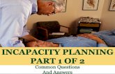 Incapacity Planning Part 1