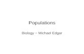 Biology - Populations biology 1011