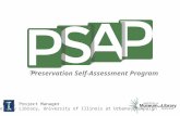Preservation Self-Assessment Program at SAA 2014