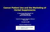 D Marketing And Use Of Herbal Supplements