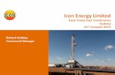 Richard Holliday, Icon Energy: Assessing Shale Gas Opportunities: The Energy Source for the Future and At What Price!
