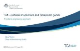 Presentation: TGA - Software inspections and therapeutic goods