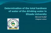 Determination of hardness of water?
