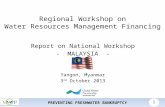 Water Resources Management Financing in Malaysia