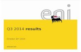 Eni 2014 Third Quarter Results