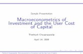 Macroeconometrics of Investment and the User Cost of Capital Presentation Sample
