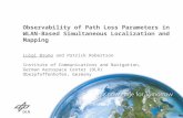 Observability of path loss parameters in wlan based simultaneous