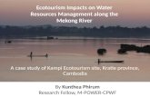 Ecotourism Impacts on Water Resources Management Along the Mekong River