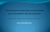 OECD workshop on measuring the link between public procurement, R&D and innovation. "Preliminary evidence from Portuguese CIS 2012"