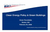 Clean Energy Policy & Green Buildings