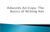 Adwords Ad Copy: The Basics of Writing Ads