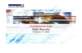 Iochpe-Maxion - 2005 Results Conference Call Presentation