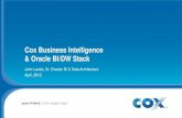 Cox Business Intelligence & Oracle BI/DW Stack