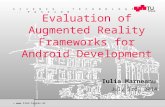 Evaluation of Augmented Reality Frameworks for Android Development