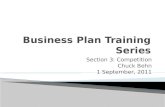 Business Plan Training Session 3: Competition