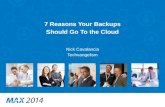 7 reasons your backups should go to the cloud - Nick Cavalancia