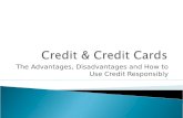 The Advantages, Disadvantages and How to Use Credit Responsibly