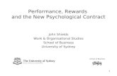 Performance, Rewards and the New Psychological Contract
