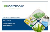 Metabolix 2Q13 Earnings