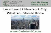 Local Law 87 New York City 516-672-8277 Energy Consulting NYC