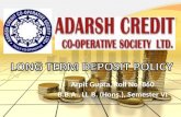 Adarsh Credit Cooperative Society - Long Term Deposit Policy