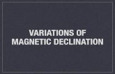 Variations in Magnetic Declination