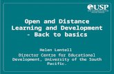 Open and Distance Learning and Development - Back to basics