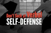 Don't Suck at Verbal Self-Defense