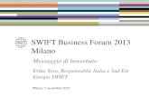Business Forum Milan - Welcome address - Erika Toso SWIFT